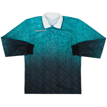 1990s Italia FIGC Diadora Camiseta Manga Larga Árbitro - 9/10 - (L)