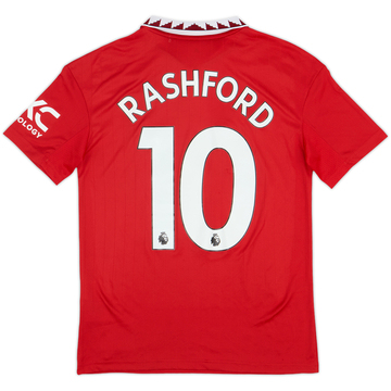 2022-23 Manchester United Home Shirt Rashford #10 - 8/10 - (L.Boys)