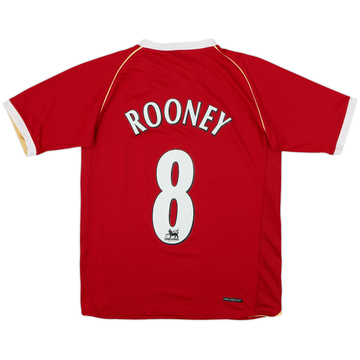 2006-07 Manchester United Home Shirt Rooney #8 - 8/10 - (XL.Boys)