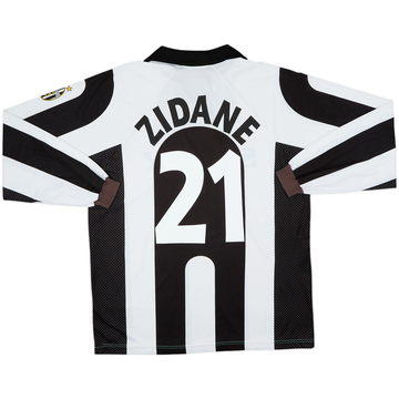 1997-98 Juventus Centenary Basic Home L/S Shirt Zidane #21 - 7/10 - (L)