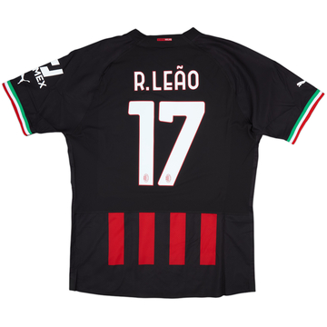 2022-23 AC Milan Authentic Home Shirt R.Leao #17 (XXL)