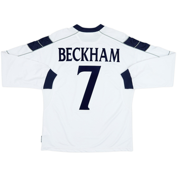 1999-00 Manchester United Third L/S Shirt Beckham #7 - 7/10 - (M)