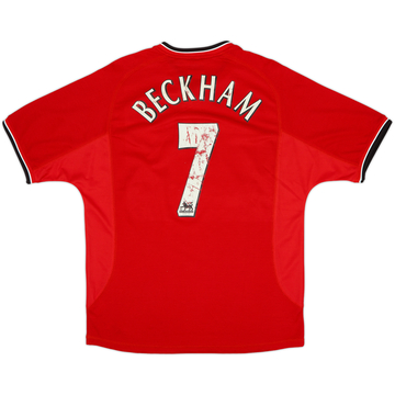 2000-02 Manchester United Home Shirt Beckham #7 - 5/10 - (M)