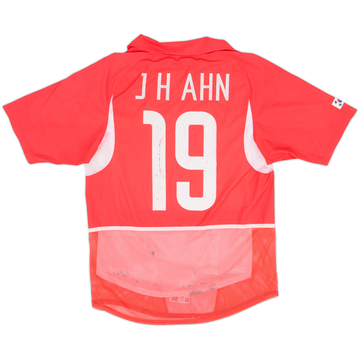 2002-03 South Korea Player Issue Home Shirt J H Ahn #19 - 5/10 - (M)