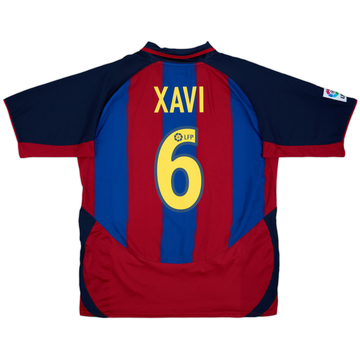 2003-04 Barcelona Home Shirt Xavi #6 - 9/10 - (L)