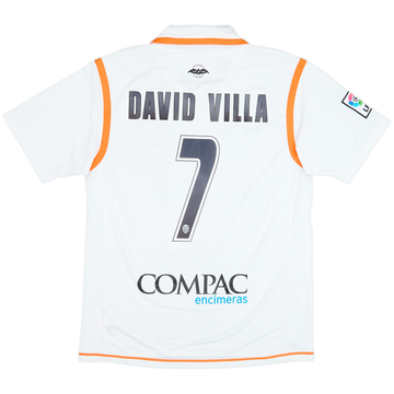2007-08 Valencia Home Shirt David Villa #7 - 7/10 - (L)
