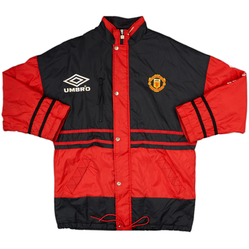 1992-93 Manchester United Umbro Padded Bench Coat - 6/10 - (L)
