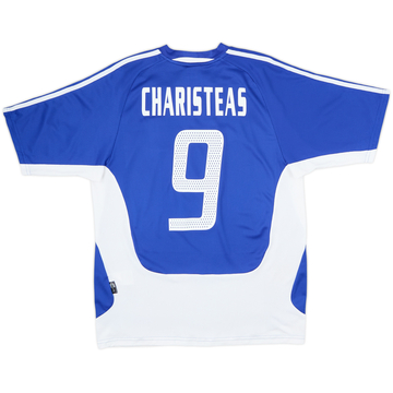 2004-06 Greece Home Shirt Charisteas #9 - 8/10 - (M)