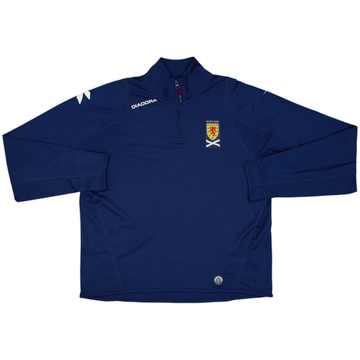 2007-08 Scotland Diadora 1/4 Zip Drill Top - 8/10 - (XXL)