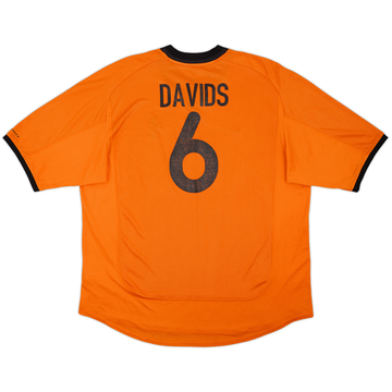 2000-02 Netherlands Home Shirt Davids #8 - 7/10 - (XXL)