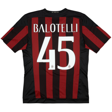 2015-16 AC Milan Home Shirt Balotelli #45 - 10/10 - (M)