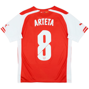 2014-15 Arsenal Home Shirt Arteta #8 - 9/10 - (S)