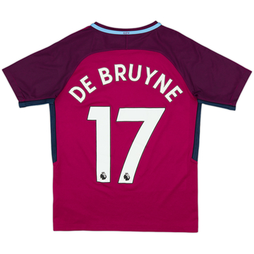 2017-18 Manchester City Away Shirt De Bruyne #17 - 8/10 - (L.Boys)