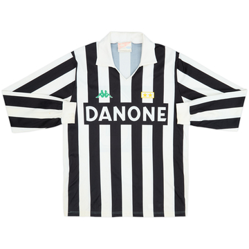 1991-92 Juventus Basic Home L/S Shirt #10 - 8/10 - (L)