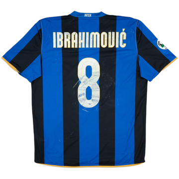 2008-09 Inter Milan Home Shirt Ibrahimovic #8 - 4/10 - (L)