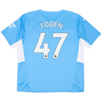 2021-22 Manchester City Home Shirt Foden #47 - 8/10 - (XL)