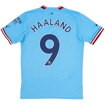 2022-23 Manchester City Home Shirt Haaland #9 - 6/10 - (S)