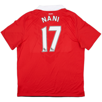 2010-11 Manchester United Home Shirt Nani #17 - 5/10 - (XL)