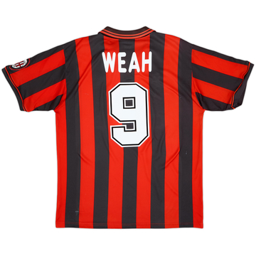 1995-96 AC Milan Home Shirt Weah #9 - 9/10 - (L)