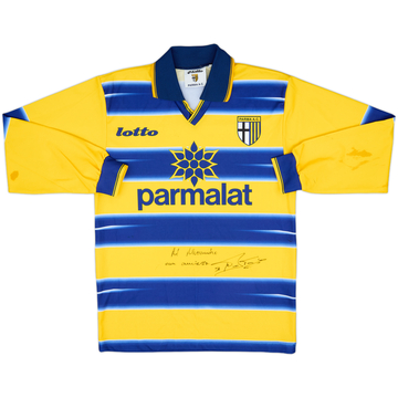 1998-99 Parma Signed Home L/S Shirt - 7/10 - (XL.Boys)