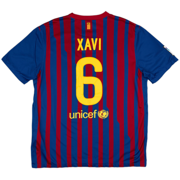 2011-12 Barcelona Home Shirt Xavi #6 - 6/10 - (XL)