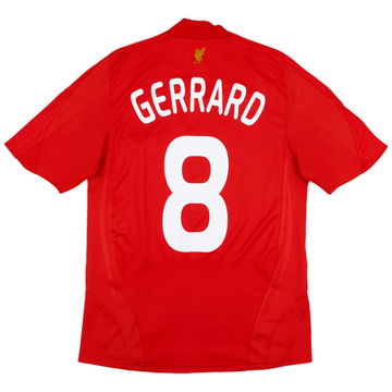 2008-10 Liverpool Home Shirt Gerrard #8 - 7/10 - (S)