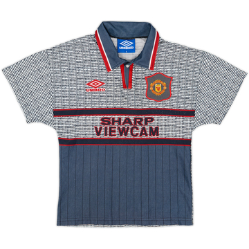 1995-96 Manchester United Away Shirt #7 - 8/10 - (S.Boys)