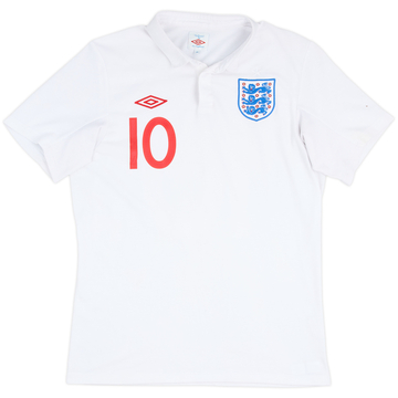 2009-10 England Home Shirt #10 - 8/10 - (M)