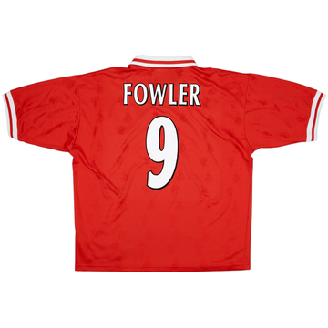1996-98 Liverpool Home Shirt Fowler #9 - 7/10 - (XL)