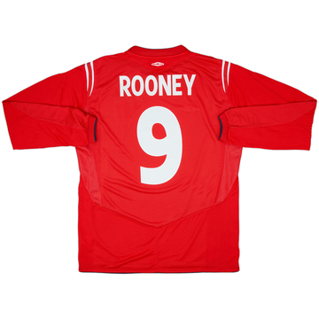 2004-06 England Away L/S Shirt Rooney #9 - 9/10 - (L)