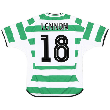 2001-03 Celtic Home Shirt Lennon #18 - 8/10 - (M)