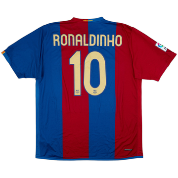 2006-07 Barcelona Home Shirt Ronaldinho #10 - 9/10 - (XL)