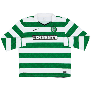 2010-12 Celtic Home L/S Shirt - 5/10 - (XXL)