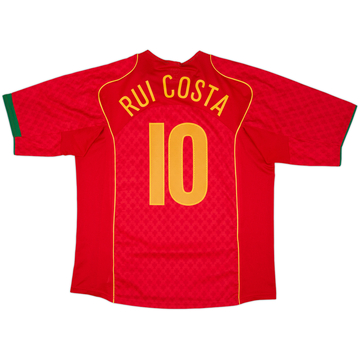2004-06 Portugal Home Shirt Rui Costa #10 - 8/10 - (XL)