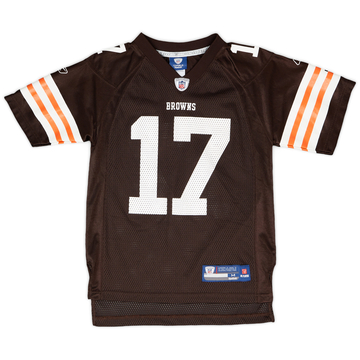 2008-09 Cleveland Browns Edwards #17 Reebok On Field Home Jersey - 8/10 - (M.Boys)