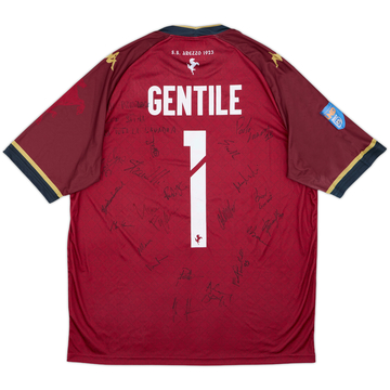 2021-22 Arezzo Squad Signed Home Shirt Gentile #1 - 7/10 - (XL)