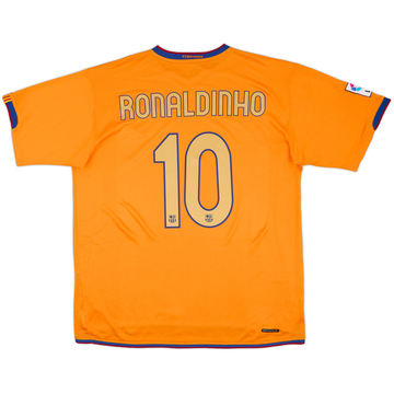 2006-08 Barcelona Away Shirt Ronaldinho #10 - 10/10 - (XL)