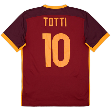 2015-16 Roma Home Shirt Totti #10 - 7/10 - (M)