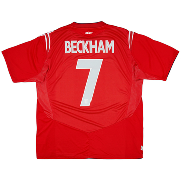 2004-06 England Away Shirt Beckham #7 - 8/10 - (XL)