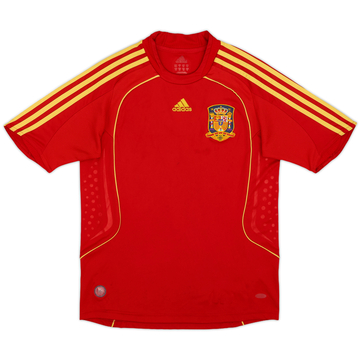 2007-09 Spain Home Shirt - 7/10 - (L.Boys)