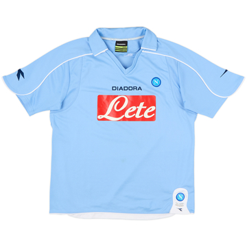 2008-09 Napoli Home Shirt - 9/10 - (L.Boys)