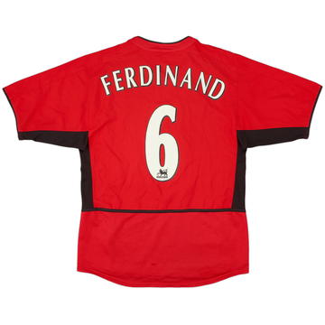 2002-04 Manchester United Home Shirt Ferdinand #6 - 8/10 - (S)