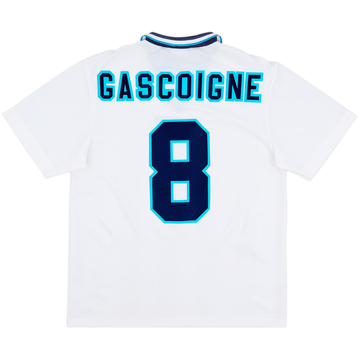 1995-97 England Home Shirt Gascoigne #8 - 9/10 - (L)