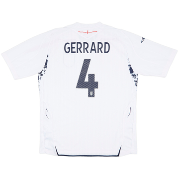 2007-09 England Home Shirt Gerrard #4 - 6/10 - (XL)