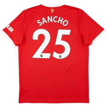 2021-22 Manchester United Home Shirt Sancho #25 - 8/10 - (L)