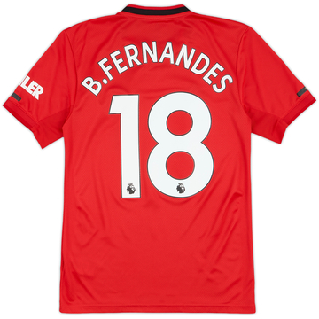 2019-20 Manchester United Home Shirt B.Fernandes #18 - 9/10 - (XS)