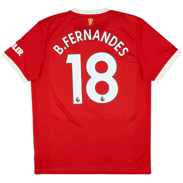 2021-22 Manchester United Home Shirt B.Fernandes #18 - 8/10 - (L)
