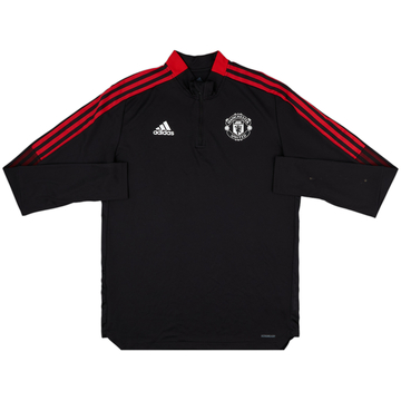 2021-22 Manchester United adidas 1/4 Zip Drill Top - 7/10 - (L)