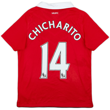 2010-11 Manchester United Home Shirt Chicharito #14 - 6/10 - (12-13 Years)