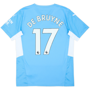 2021-22 Manchester City Home Shirt De Bruyne #17 - 10/10 - (M)